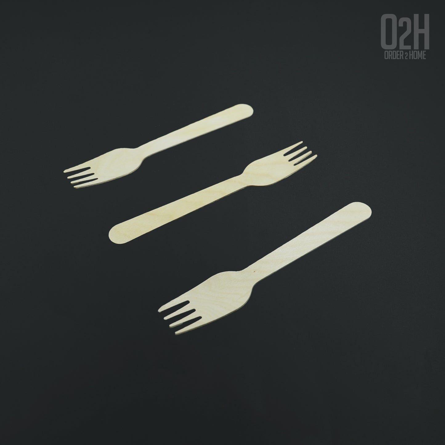 160mm Wooden Forks – Disposable Pack of 100