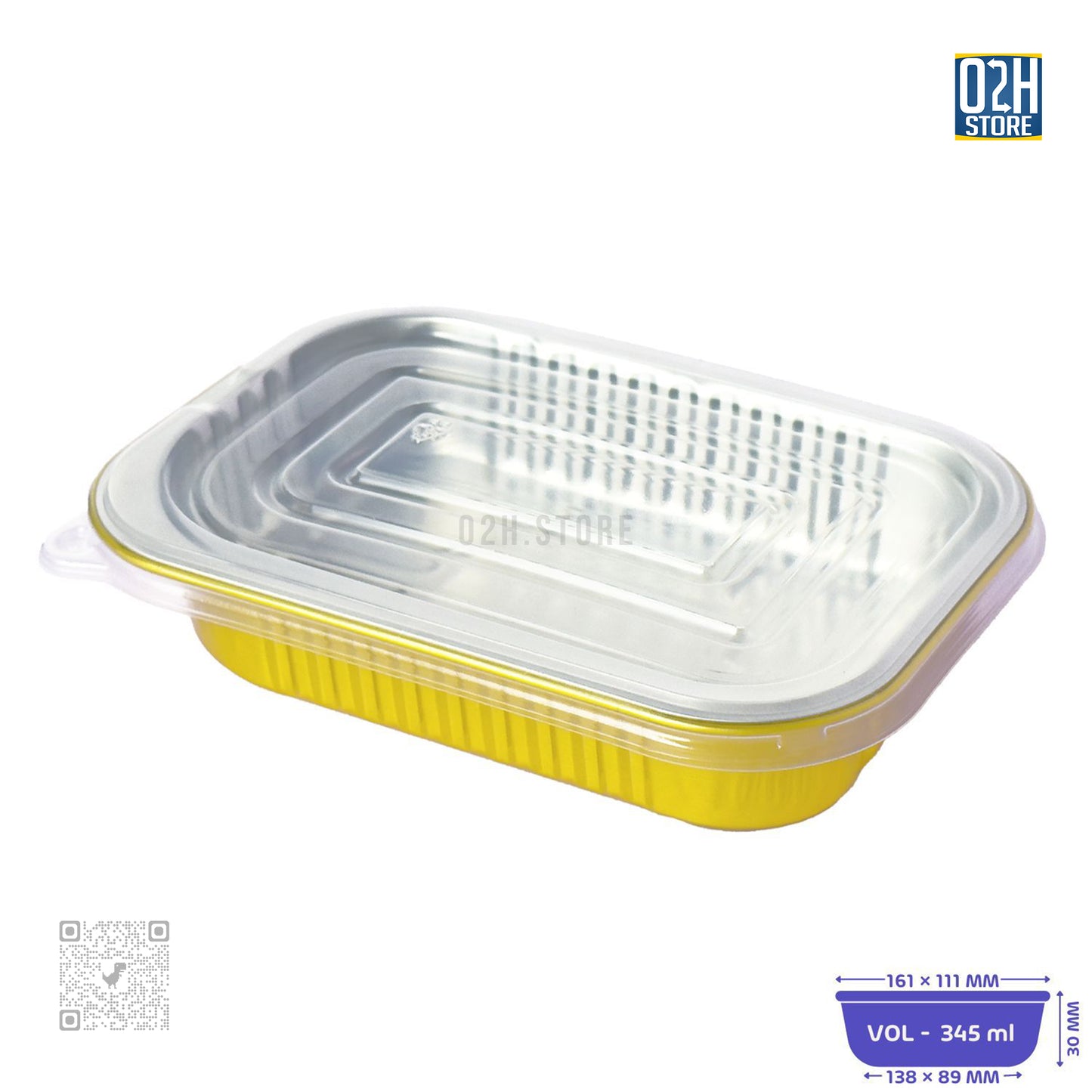 Rectangular 345ml Gold Foil Boxes – 500 pcs