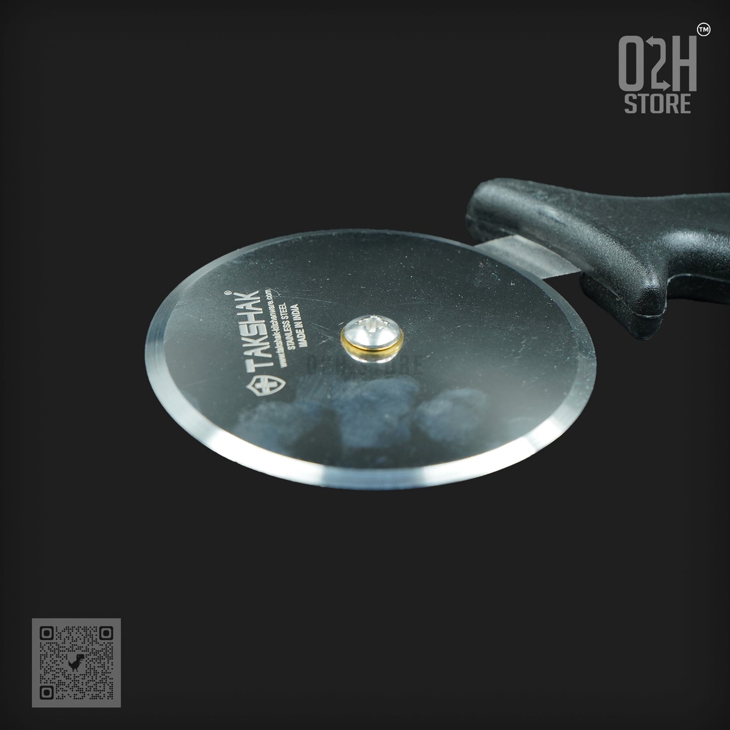 Compact Stainless Steel Pizza Cutter