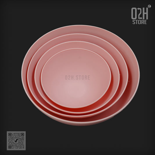 Plastic Mixing Bowl Set 4-Piece – Multicolor & Nesting