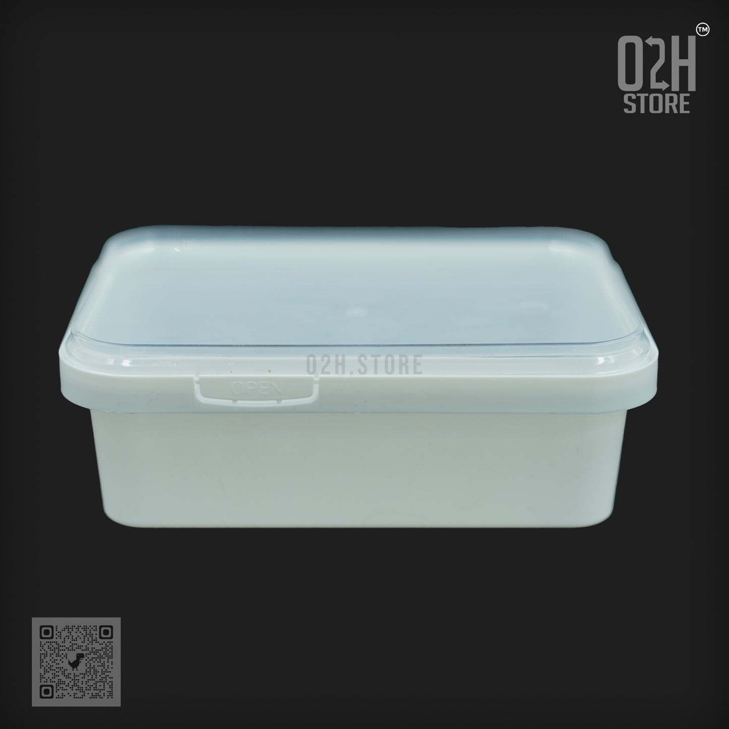 small white base with transperent lid