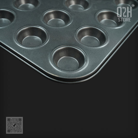 24-Cavity Mini Muffin Tray – Non-Stick Bakeware