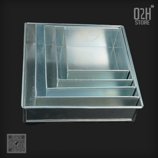 Square Aluminium Cake Tin – Compact & Sturdy Bakeware