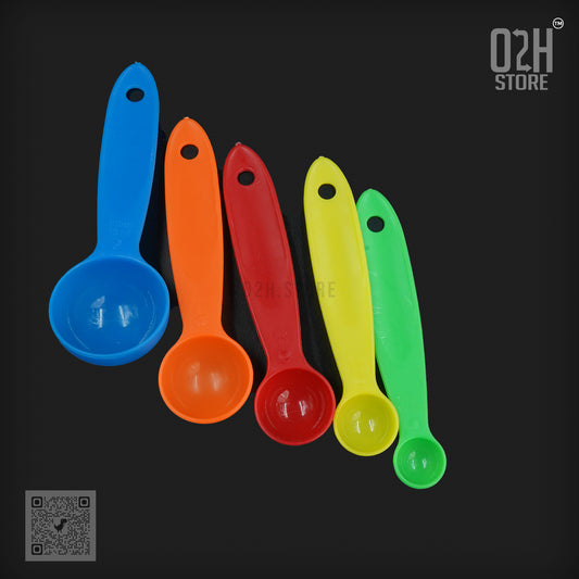 5-Piece Measuring Spoon Set – Colorful Plastic
