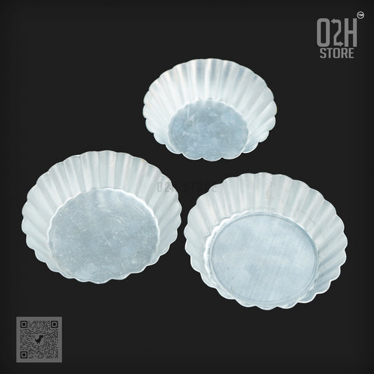 Aluminium Pie Tart Mould – ((2"x1"), (3.5" x 1"),(3.7" x 1"))