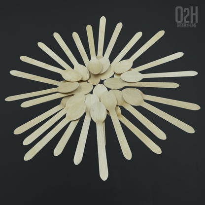 160mm Wooden Spoons – Pack of 100