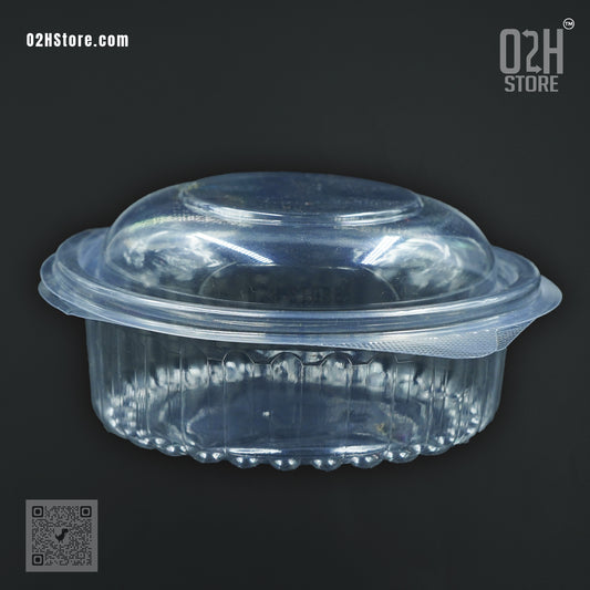 8oz (250 ml) Round Clear Bakery Container with Lid | For Donuts & Mini Cakes