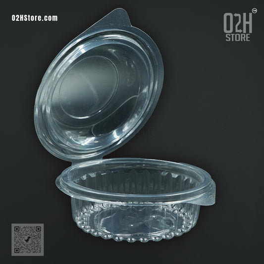 8oz (250 ml) Round Clear Bakery Container with Lid | For Donuts & Mini Cakes