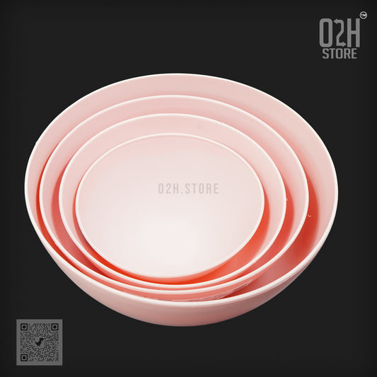 Plastic Mixing Bowl Set 4-Piece – Multicolor & Nesting