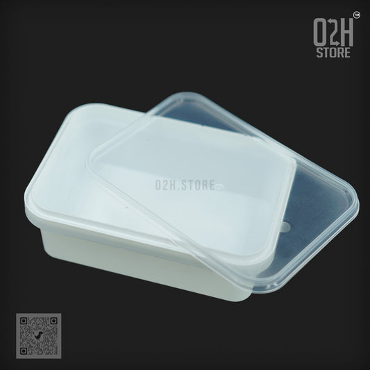 small white base with transperent lid