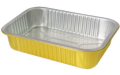 Rectangular 580ml Gold Foil Containers – 500 pcs