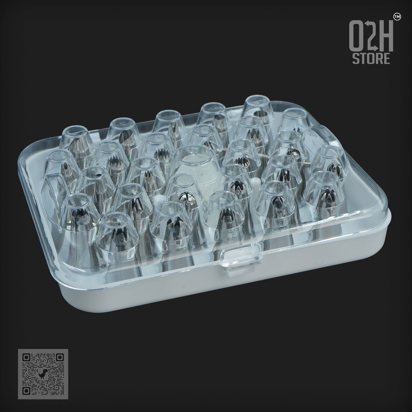 29-Pcs Steel Nozzle Set with Rose Nail for Icing