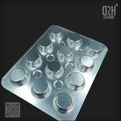 12-Cup Aluminium Muffin Tray – Durable Bakeware