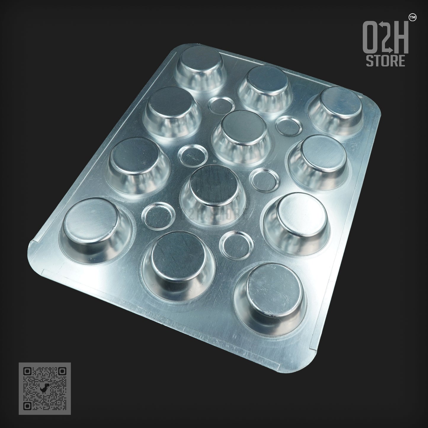 12-Cup Aluminium Muffin Tray – Durable Bakeware