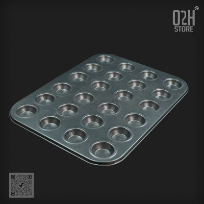 24-Cavity Mini Muffin Tray – Non-Stick Bakeware