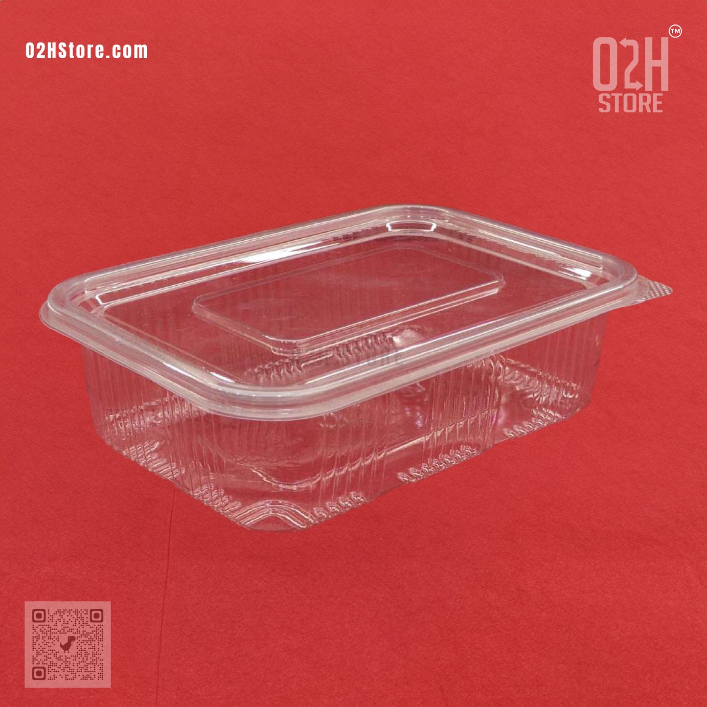750ml Transparent Flat Hinged Box