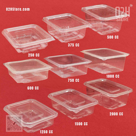 150ml Flat Hinged Box – Clear & Compact