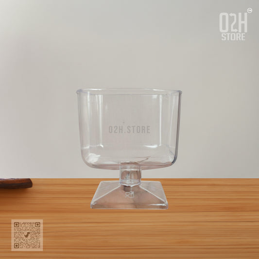 Premium Transparent Square Stand Dessert Cup – 100 ml